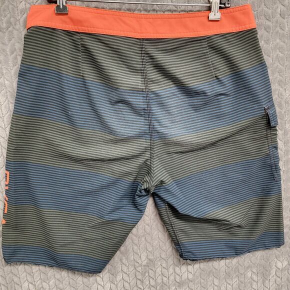 RVCA Men's Swim Trunks - Blue and Orange - Picture 8 of 11
